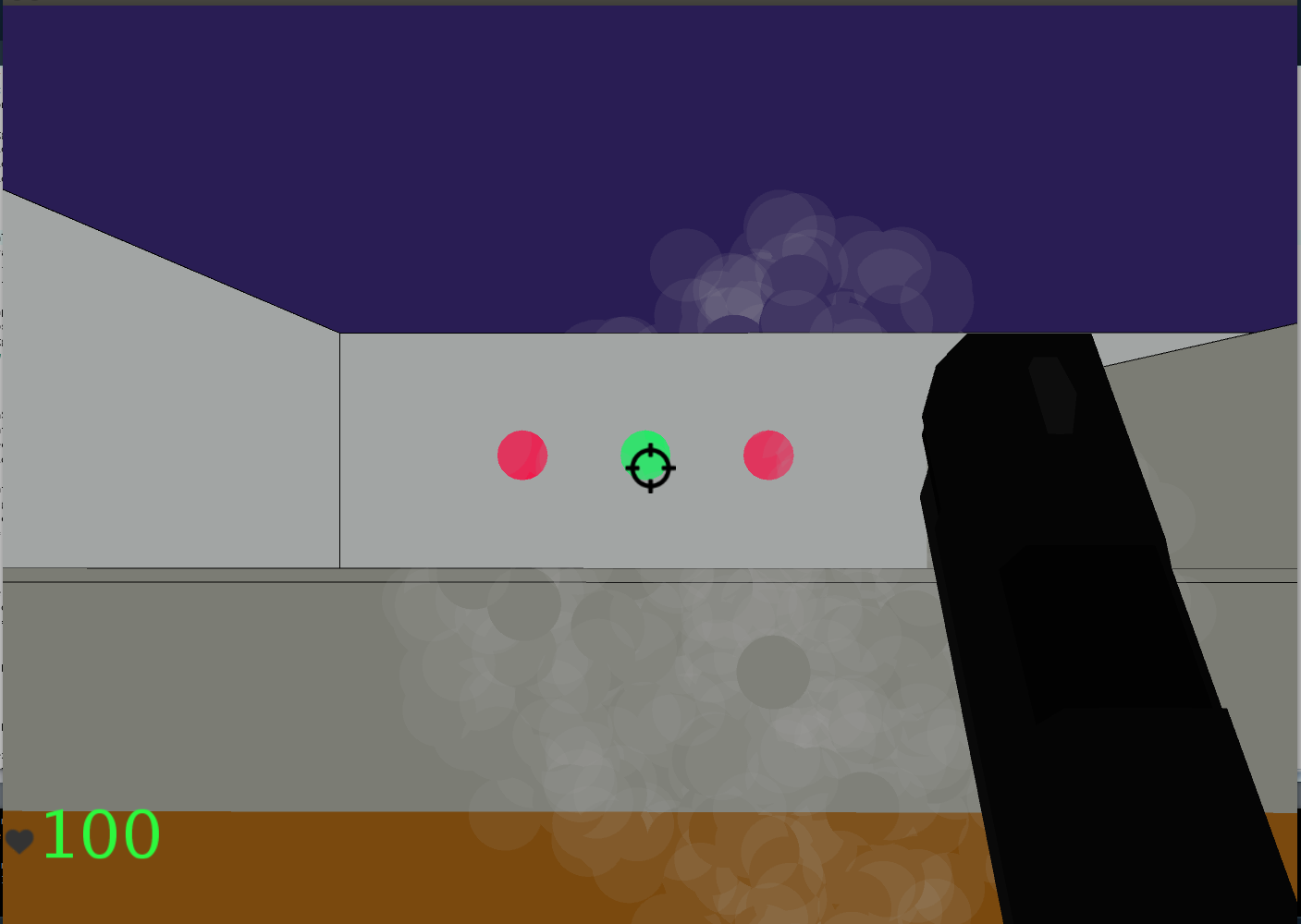 Player Firing, Hitting Target